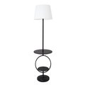 Elegant Designs Bedside End Table Dual Shelf Decorative Floor Lamp, Black LF1023-BLK